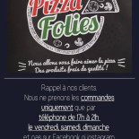 Pizza Folies menu