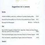 A Table Chez Marie Menu