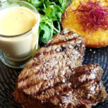 La Terrasse Du Green Chateau D'hem Comida