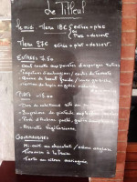 Le Tilleul menu