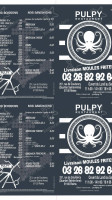 Pulpy Pizza menu