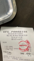 Paradise menu
