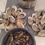 Dégustation Tonneau Huîtres Et Moules Nourriture