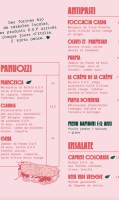 Madonnina à La Plage menu