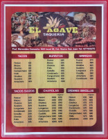 Le 217 Brasserie menu