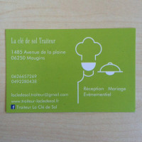 Traiteur la Cle de Sol menu