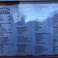 Penzion Anna menu