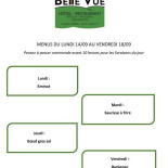 Belle Vue Speisekarte