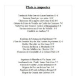 Le Vieux Pressoir menu