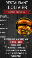 L'Olivier menu