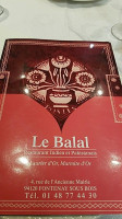 Le Balal menu