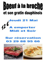 Auberge Du Caillou Saint Martin menu