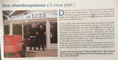 Pizza De Luxe Chambray Lès Tours Speisekarte