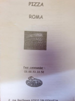 Pizza Roma menu