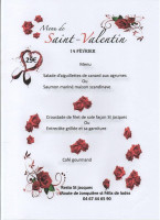 Le Saint Jacques menu