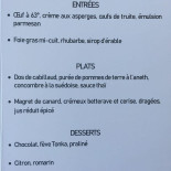 Le Cayrols Menu