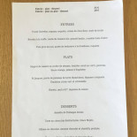 Le Cayrols Menu