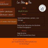 Le Bea Ba menu
