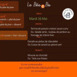 Le Bea Ba menu
