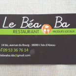 Le Bea Ba menu