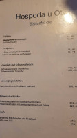 Restaurace U Faustů menu