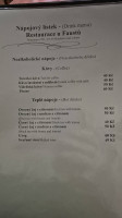 Restaurace U Faustů menu