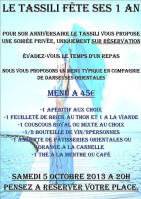 Tassili menu