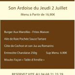 La Table D'amélie Carta