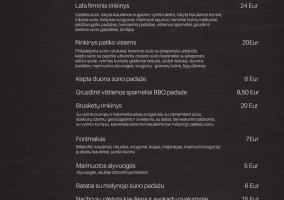 La Fa Arena Café Carte