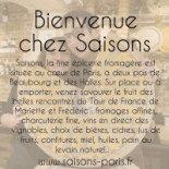 Saisons Fine Epicerie Et Fromages D'exception Bebida