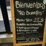 Tito Burritos menu