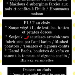 Tintamarre Saveurs Levantines Carte