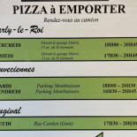 Pizza Ouest menu