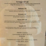 Amore E Gusto Speisekarte