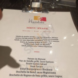 La Flambee menu