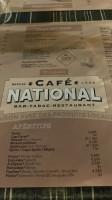 Le Cafe National menu