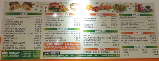 Chez Momo menu