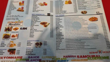 Kebab House Valence menu