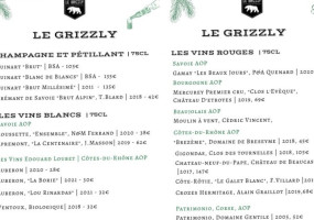 Le Grizzli menu