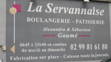 La Servannaise menu