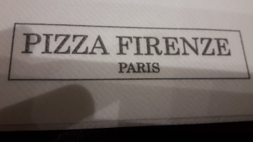 Pizza Firenze menu