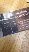 Al Duomo menu