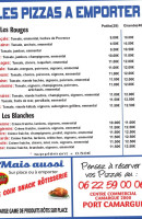 Pizza Club menu