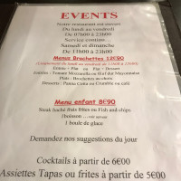Events menu