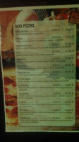 Pizz'atlantic menu