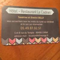 Le Cadran menu