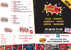 Heroes Food menu