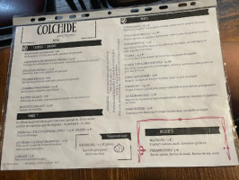 Colchide menu