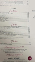 Auberge Val'riquaise menu