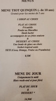 A L'baraque menu